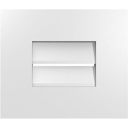 Ekena Millwork Vertical Surface Mount PVC Gable Vent: Functional, w/ 3-1/2"W x 1"P Standard Frame, 14"W x 12"H GVPVE14X1201SF
